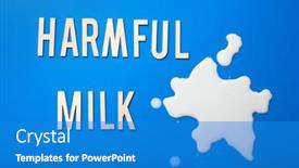  Presentation with milk dairy - Audience pleasing slides consisting of harmful-milk-word-text-letters backdrop and a teal colored foreground