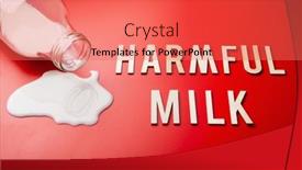  Presentation with milk dairy - Theme featuring harmful-milk-word-text-letters background and a coral colored foreground
