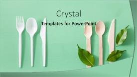  Presentation with eco plastic - Beautiful theme featuring harmful-plastic-and-eco-friendly backdrop and a mint green colored foreground
