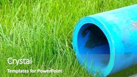  Presentation with polyethylene - Audience pleasing presentation consisting of harmless polyethylene water pipes backdrop and a tawny brown colored foreground