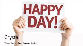  Presentation with annual day invitation card - Presentation theme featuring harmonic - happy day card isolated background and a white colored foreground