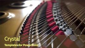  Presentation with concert - Colorful PPT theme enhanced with harmonic - interior of a concert grand backdrop and a tawny brown colored foreground
