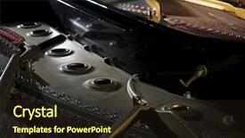  Presentation with piano - Theme having harmonic - interior of a concert grand background and a  colored foreground