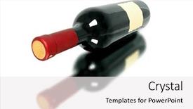  Presentation with vine - Slide deck featuring harmonics - bottle of finest red vine background and a white colored foreground
