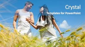  Presentation with hand wrist pain - Beautiful presentation featuring harmony colors - loving running pair couple hand backdrop and a teal colored foreground