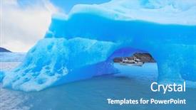  Presentation with harmony - Beautiful presentation theme featuring harmony of the iceberg and cold water patagonia in the clouds and sunshine blue ice iceberg reflected in the lake gray backdrop and a teal colored foreground