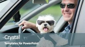  Presentation with safe - Theme consisting of harness to keep him safe background and a ocean colored foreground