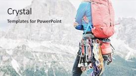  Presentation with climbing - Slide set enhanced with harness with spring-loaded cam background and a white colored foreground