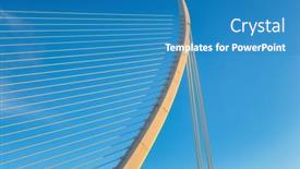  Presentation with cable - Slide set featuring harp-shaped-cable-stayed-bridge background and a teal colored foreground