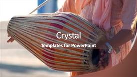  Presentation with krishna - PPT layouts enhanced with harri krishna drummer background and a tawny brown colored foreground