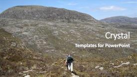  Presentation with hill - Presentation with harried woman - couple walking along path background and a  colored foreground