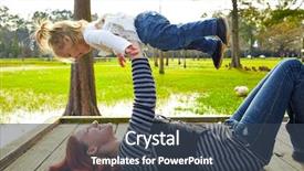  Presentation with daughter - Slides featuring harried woman - daughter and mother playing together background and a  colored foreground