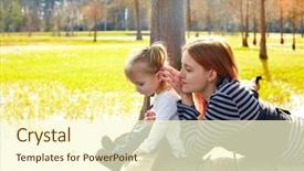  Presentation with dog park dogs plays - Theme enhanced with harried woman - daughter and mother playing together background and a  colored foreground