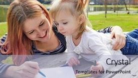  Presentation with holi festival of colors - PPT layouts with harried woman - mother and daughter drawing colors background and a  colored foreground