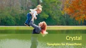  Presentation with mother baby clipart - PPT layouts featuring harried woman - mother playing throwing up baby background and a  colored foreground