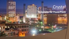  Presentation with skyline - Audience pleasing theme consisting of harrisburg-pennsylvania-usa-downtown-skyline backdrop and a ocean colored foreground