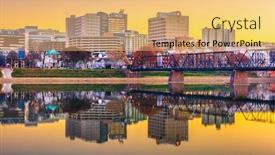  Presentation with usa - Slides having harrisburg-pennsylvania-usa-skyline background and a yellow colored foreground