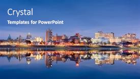  Presentation with usa - Cool new presentation theme with harrisburg-pennsylvania-usa-skyline backdrop and a teal colored foreground