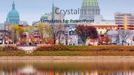  Presentation with skyline - Cool new theme with harrisburg-pennsylvania-usa-skyline backdrop and a light blue colored foreground