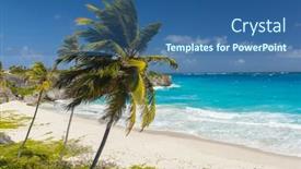  Presentation with turquoise beach - Slides enhanced with harrismith-beach-is-one background and a  colored foreground