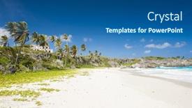  Presentation with paradise island - PPT theme featuring harrismith-beach-is-one background and a ocean colored foreground