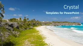  Presentation with paradise island - Slide deck with harrismith-beach-is-one background and a ocean colored foreground