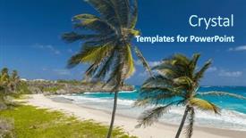 Presentation with paradise island - Slides featuring harrismith-beach-is-one background and a ocean colored foreground