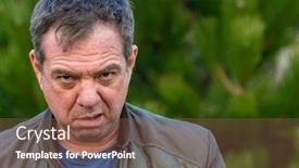  Presentation with angry - Beautiful slide set featuring harsh-angry-adult-man-face backdrop and a tawny brown colored foreground