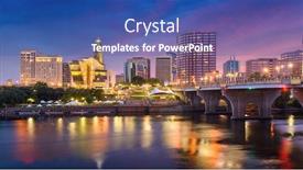  Presentation with usa - Beautiful theme featuring hartford-connecticut-usa-downtown-skyline backdrop and a ocean colored foreground