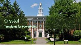 Presentation with harvard - Beautiful presentation design featuring harvard business school backdrop and a tawny brown colored foreground