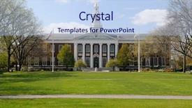  Presentation with university library - Presentation with harvard university school of business background and a sky blue colored foreground