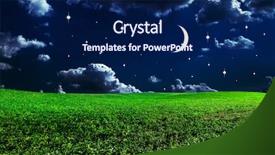  Presentation with star field - Audience pleasing slide set consisting of harvest moon - green night field star sky backdrop and a  colored foreground