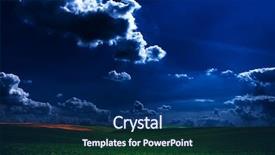  Presentation with star field - Cool new presentation theme with harvest moon - green night field star sky backdrop and a  colored foreground