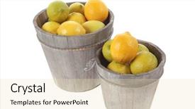  Presentation with harvest - Theme enhanced with harvest of fresh raw lemon background and a lemonade colored foreground