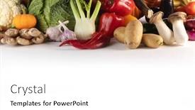  Presentation with frame border - Audience pleasing slide deck consisting of harvest of many vegetables isolated on white background border frame with copy space for text backdrop and a white colored foreground