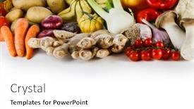  Presentation with frame border - Slide deck enhanced with harvest-of-many-vegetables-isolated background and a white colored foreground