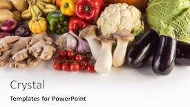  Presentation with frame border - Beautiful slides featuring harvest-of-many-vegetables-isolated backdrop and a white colored foreground