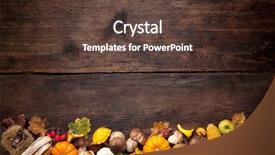  Presentation with thanksgiving - Audience pleasing slide deck consisting of harvest or thanksgiving background backdrop and a tawny brown colored foreground