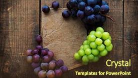  Presentation with currant black white and red - Colorful slide set enhanced with harvest season red black backdrop and a tawny brown colored foreground