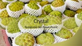  Presentation with sugar - Amazing presentation design having harvested custard or sugar apple backdrop and a  colored foreground