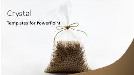  Presentation with soybean - Presentation theme with harvested-soybean-packed background and a sky blue colored foreground