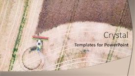  Presentation with field - Slide deck featuring harvesting-oilseed-rape-in-autumn background and a lemonade colored foreground