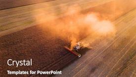  Presentation with dust - Colorful slide deck enhanced with harvesting-oilseed-rape-in-autumn backdrop and a tawny brown colored foreground