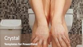  Presentation with toilet - Colorful theme enhanced with has problems with health backdrop and a coral colored foreground