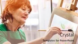  Presentation with artist - Amazing PPT layouts having has small home own business backdrop and a soft green colored foreground