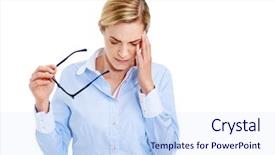  Presentation with headache - PPT layouts consisting of has splitting headache pain migraine background and a sky blue colored foreground