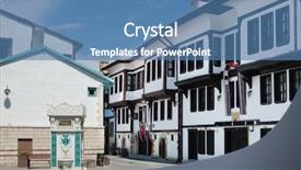  Presentation with old style - Presentation theme enhanced with has well-known renovated ottoman background and a teal colored foreground