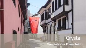  Presentation with old style - Amazing PPT theme having has well-known renovated ottoman backdrop and a gray colored foreground