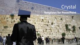  Presentation with western - Beautiful presentation featuring fragment of concrete blocks wall surface texture backdrop and a gray colored foreground