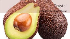  Presentation with avocado - Presentation design consisting of hass-avocado-fruits-isolated background and a coral colored foreground